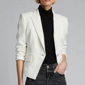 NWT Veronica Beard Woodley Tweed Dickey Jacket Ivory
